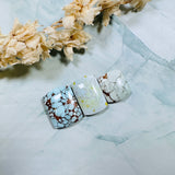 Medium Faint Blue Barrel Sand Hill Turquoise, Set of 3 Background