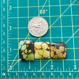 Medium Royal Orange Bar Treasure Mountain Turquoise, Set of 3 Dimensions
