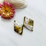 Large Earth Brown Diamond Purple Lavender Variscite, Set of 2 Background