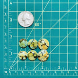 Medium Mixed Round Mixed Turquoise, Set of 6 Dimensions