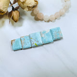 Medium Faint Blue Bar Sand Hill Turquoise, Set of 5 Background