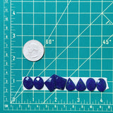 Small Deep Blue Mixed Lapis Lazuli, Set of 8 Dimensions