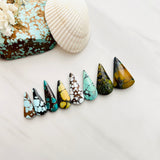 Medium Mixed Teardrop Mixed Turquoise, Set of 8 Background