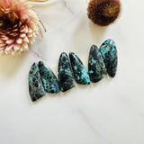 Large Ocean Blue Mixed Yungai Turquoise, Set of 6 Background