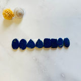 Small Deep Blue Mixed Lapis Lazuli, Set of 8 Background