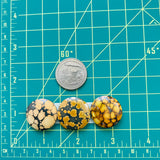 Large Royal Orange Round Treasure Mountain Turquoise, Set of 3 Dimensions