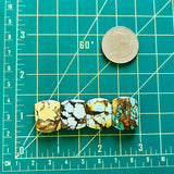 Medium Mixed Barrel Mixed Turquoise, Set of 4 Dimensions