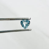 7x7mm Heart Aquamarine, Set of 1