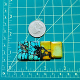 Large Mixed Bar Mixed Turquoise, Set of 4 Dimensions