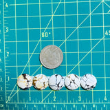 Small Earth Brown Round Purple Lavender Variscite, Set of 5 Dimensions