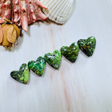 Medium Sea Green Heart Yungai Turquoise, Set of 5 Background