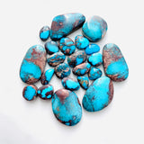 Large Sky Blue Mixed Bisbee Turquoise, Set of 2 Extra
