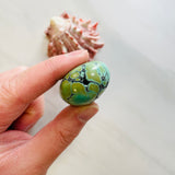 Large Sea Green Oval Giraffe Beads Extra