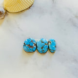 Small Sky Blue Freeform Golden Hills Turquoise, Set of 3 Background