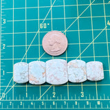 Large Sky Blue Barrel Sand Hill Turquoise, Set of 5 Dimensions