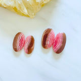 Large Pink Oval Rhodochrosite, Set of 4 Background