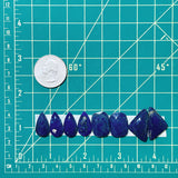 Small Deep Blue Mixed Lapis Lazuli, Set of 8 Dimensions