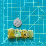 Large Royal Orange Barrel Treasure Mountain Turquoise, Set of 4 Dimensions