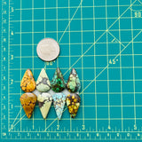 Large Mixed Teardrop Mixed Turquoise, Set of 8 Dimensions