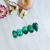 Large Mint Green Mixed Crescent Lake Variscite, Set of 5 Background