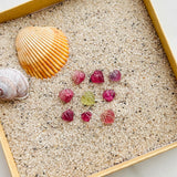 Small Mixed Heart Tourmaline Tourmaline, Set of 9 Background