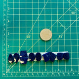 Medium Deep Blue Mixed Lapis Lazuli, Set of 10 Dimensions