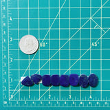 Small Deep Blue Mixed Lapis Lazuli, Set of 8 Dimensions