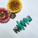 Large Mint Green Mixed Crescent Lake Variscite, Set of 7 Background