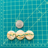 Large Deep Green Round Royston Turquoise, Set of 3 Dimensions
