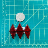 Medium Red Triangle Rosarita, Set of 6 Dimensions