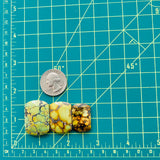 Large Royal Orange Barrel Treasure Mountain Turquoise, Set of 3 Dimensions