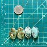 Large Mixed Oval Crescent Lake Variscite, Set of 4 Dimensions