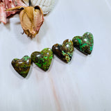 Medium Sea Green Heart Yungai Turquoise, Set of 4 Background