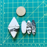 Large White Mixed White Buffalo Dolomite, Set of 5 Dimensions