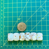 Medium Faint Blue Barrel Sand Hill Turquoise, Set of 6 Dimensions