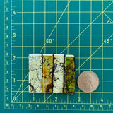 Large Mixed Bar Wild Horse Turquoise, Set of 4 Dimensions