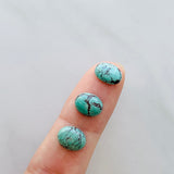 7x9mm Oval Green Egyptian, Set of 2