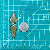 Large Swamp Green Shield Rosarita, Set of 2 Dimensions
