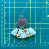 Medium Faint Blue Petal Mixed Mixed, Set of 4 Dimensions