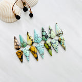 Large Mixed Shield Mixed Turquoise, Set of 14 Background