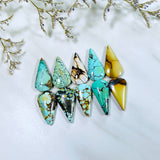 Large Mixed Teardrop Mixed Turquoise, Set of 10 Background