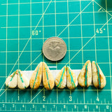 Medium Sea Green Teardrop Royston Turquoise, Set of 8 Dimensions