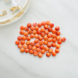 6x6mm Round Spiny Oyster, Set of 4