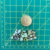 Large Mixed Freeform Mixed Turquoise, Set of 3 Dimensions