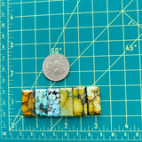 Medium Mixed Bar Mixed Turquoise, Set of 6 Dimensions
