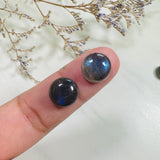 11x11mm Round Labradorite, Set of 1