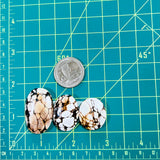 Large Earth Brown Oval Purple Lavender Variscite, Set of 3 Dimensions