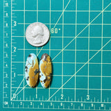 Large Royal Orange Surfboard Treasure Mountain Turquoise, Set of 2 Dimensions