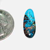 Medium Sky Blue Freeform Bisbee Turquoise Dimensions