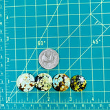 Medium Mixed Round Mixed Turquoise, Set of 4 Dimensions